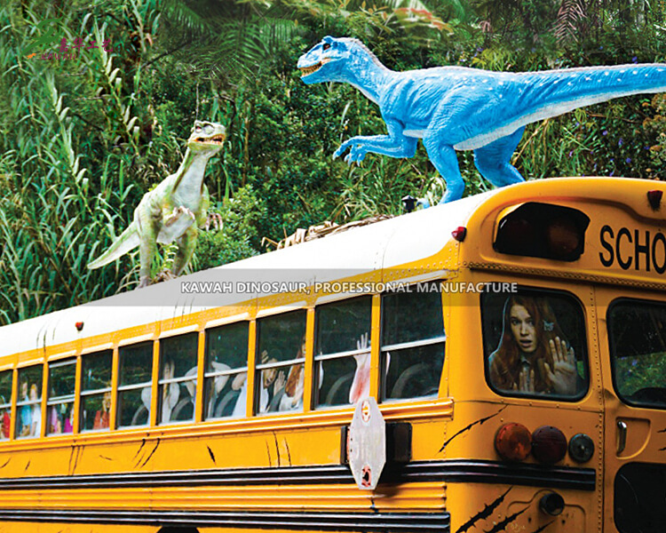 Theme Dinosaur Park Decoration Real Look Raptor Statue Velociraptor Realistic Dinosaur Customized AD-133