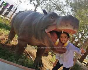 OEM Frog Animatronic Factories –  Zoo Park Decorations Animatronic Animal Customized Life Size Animatronic Hippo Statue  – KaWah