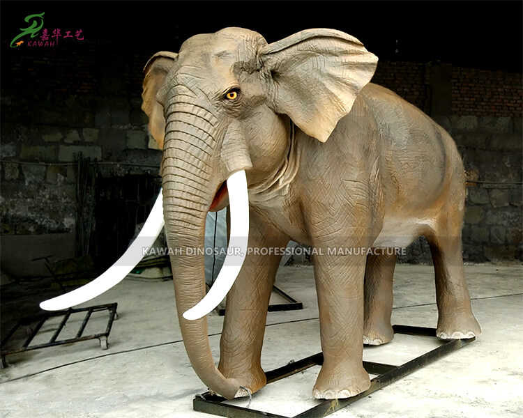 1 Zoo Park Realistic Life Size Elephants Statue Animatronic Animal