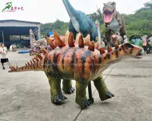 Dinosaur Party Decoration Kids Amusement Park Rides Stegosaurus Animatronic Dinosaur Ride for Show