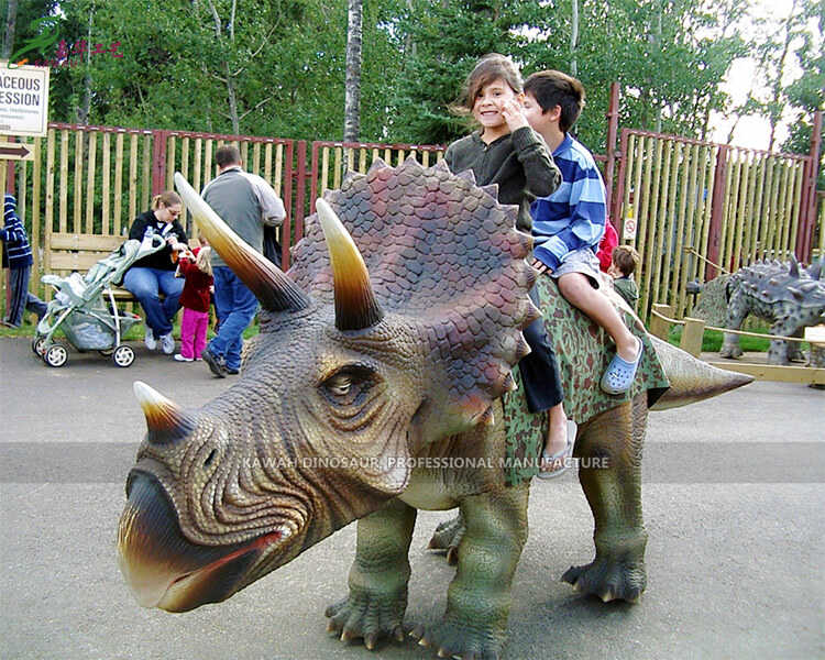 One-Stop Shop Amusement Park Rides Triceratops Dinosaur Rride Interactive Products for Kids ADR-717