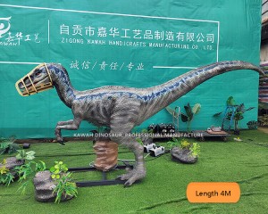 4M Velociraptor with Mouth Cage Dinosaurio Animatronic Life Size Dinosaur for Sale AD-056