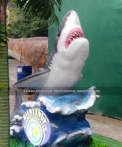 High definition China Theme Park Life-Size Animatronic Animal Models of Shark for Exhibition