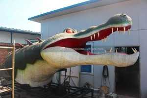 Animatronic Crocodile Head Statue Trusted Brand In China PA-1965