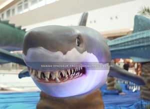 Animatronic White Shark Statue Factory Sale for Ocean Park AM-1601