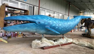 Buy Realistic Animatronic Blue Whale Statue with Movements Customized Posture AM-1633