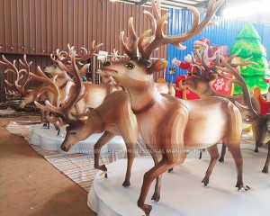 Christmas Decorations Colorful Santa Reindeer Lighting Lanterns Set China Factory CL-2609