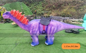 Colourful Amargasaurus Walking Dinosaur Ride Interactive Long Neck Dinosaurs Ride Machine WDR-799
