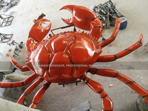 Customized Fiberglass Crab Statue Realistic Fiberglass Sea Animals FP-2439