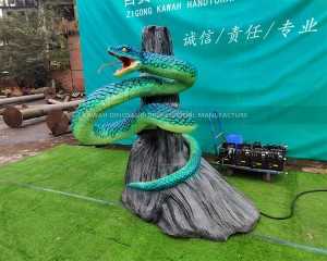 Customized Realistic Aniamtronic Snake Statue Animatronic Animals