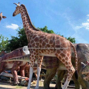 Factory Sale Realistic Animatronic Animals Life Size Giraffe Statue Customized AA-1250