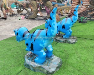 Fiberglass Blue T-Rex Statue Cute Dinosaur Statue FP-2421