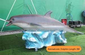 Handmade Wave Base 3M Animatronic Dolphin Top Quality for Park AM-1643