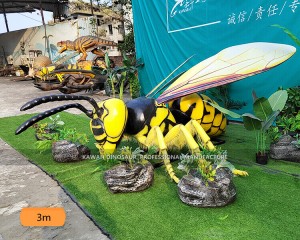 Large-Sized Animated Wasp Model 3M Long Animatronic Insects for Park AI-1465
