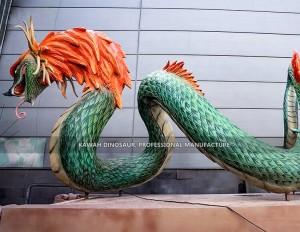Lifelike Customized Animatronic Dragon with Movements Dragon Statue Factory Sale AD-2327