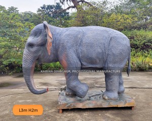 Lifelike Length 3M Animatronic Elephants Statue Realistic Animatronic Animal Custom Made AA-1261