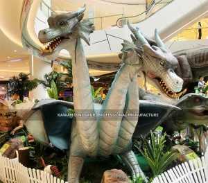 Mall Ornament Realistic Dragon Statue Animatronic Dragon for Sale AD-2309