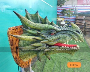 Realistic Animatronic Dragon Head Customized Living Dragon Statue AD-2328
