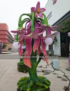 Realistic Animatronic Plants Attractive Corpse Flower with Lamp Amusement Park Product PA-2001