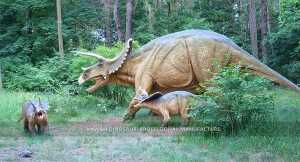 Realistic Dinosaur Animatronic Dinosaur Triceratops Family Dinosaur Park AD-098