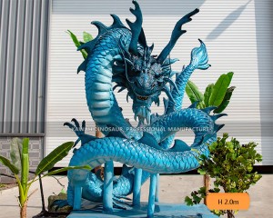 Realistic Dragon Statue Blue Color Dragons Sculpture Customizable AD-2328