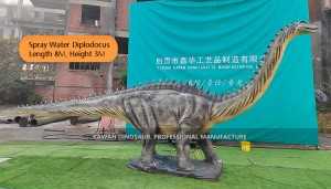 Spray Water Dinosaur Diplodocus Animatronic Dinosaur Life Size Dinosaurs AD-136