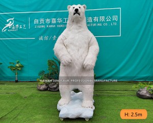 Theme Park Interactive Realistic Polar Bear Statue Animatronic Animals AA-1259