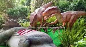 Velociraptor Animatronic Dinosaur Injured Triceratops Dinosaur Group Customized AD-111