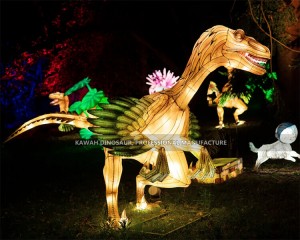 Velociraptor Lanterns With Movements Raptor Lanterns For Park Outdoor Lantern Show CL-2628