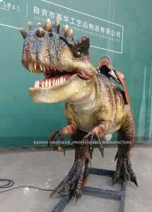 Coin Operated Kiddie Rides Dinosaur Party Supplies Allosaurus Animatronic Dinosaur Ride for Sale