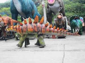 Kids Amusement Park Dino Rides Stegosaurus Animatronic Dinosaur Ride for Show WDR-792