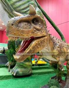Amusement Park Realistic Dinosaur Statue Carnotaurus Animatronic Dinosaur Manufacturer AD-089