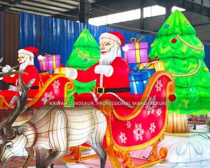 Christmas Decorations Colorful Santa Reindeer Lighting Lanterns Set China Factory CL-2609