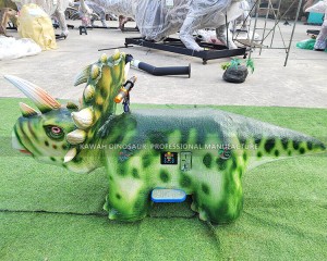 Cute Lifelike Kids Dinosaur Rides Cars Triceratops Children Cars Kawah Dinosaur Factory Export ER-858
