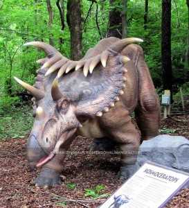 Dinosaur World Realistic Dinosaur Statue Animatronic Dinosaur Kosmoceratops AD-102