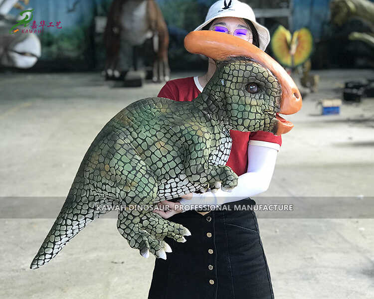 Lifelike Children Favorite Realistic Dinosaur Puppet Parasaurolophus HP-1104