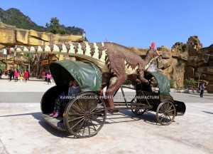 Park Decoration Interactive Cycling Dinosaur Animatronic for Sale PA-1906