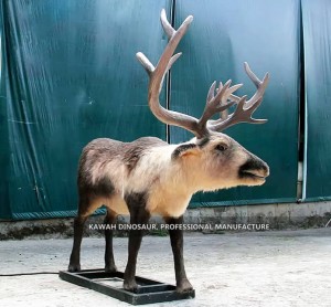Realistic Animatronic Animals Life Size Reindeer Statue Deer Model Factory Sale AA-1258