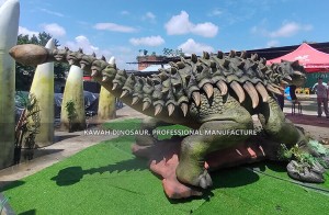 Realistic Dinosaur Animatronic Ankylosaurus 6 Meters Life Size Dinosaur Zigong Factory AD-067