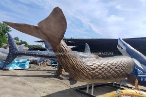 Realistic Giant Sperm Whale Animatronic Ocean Animals Whale Statue Sea Park Show AM-1666