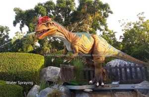 Spray Water Dinosaur Park Dilophosaurus Life Size Dinosaur Statue AD-115