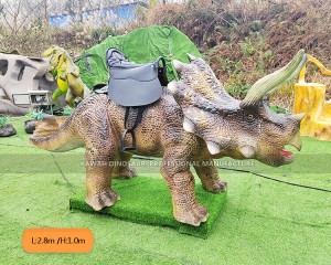 Triceratops Ride With Movements Animatronic Dinosaur Amusement Ride ADR-740
