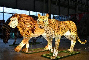 Animals Lantern Festival King Of The Jungle Realistic Lion Lantern Factory Customized With Movements CL-2620