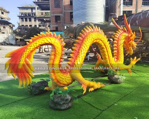 Customized Animatronic Dragon Statue Realistic 5m Chinese Dragon Factory Sale AD-2305