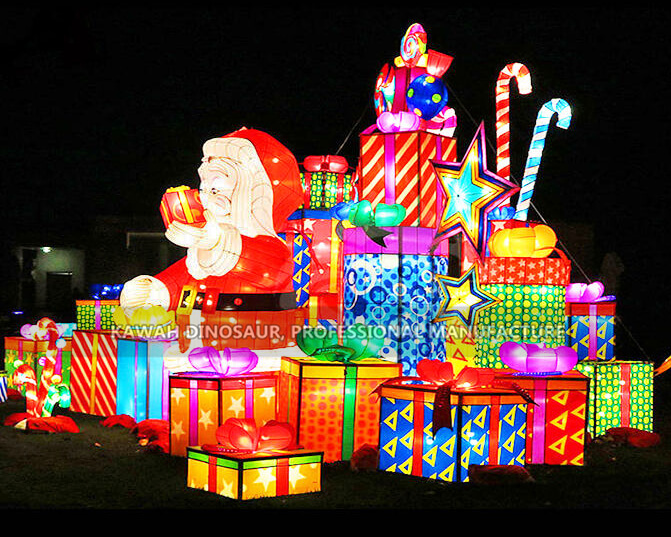 Buy Christmas Lanterns Decoration Customized Santa Lighting New Year Lantern Festival Show CL-2648