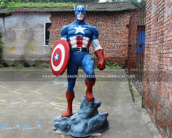 Buy Realistic Fiberglass Captain America Model for Park