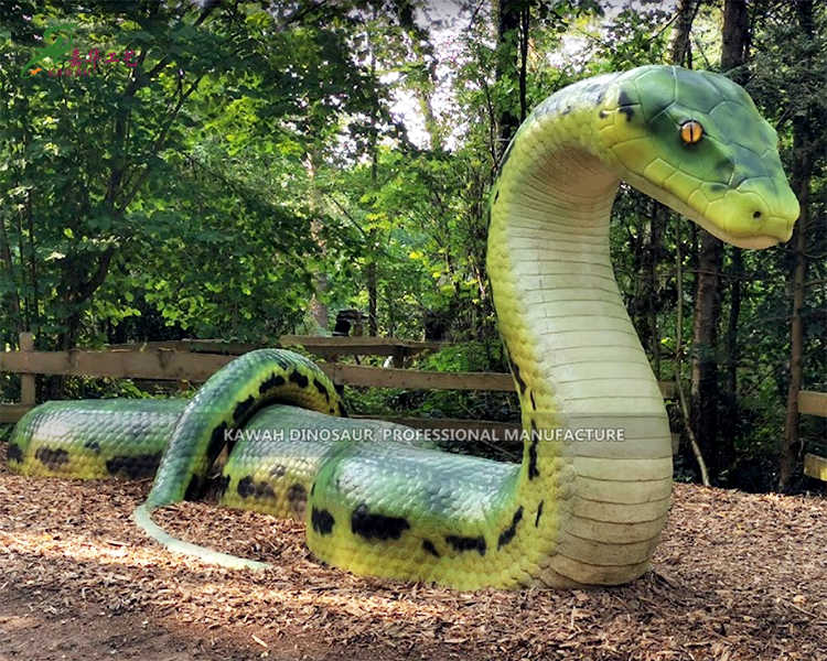 Buy Zoo Park Decorations Giant Snake Customized Python Animatronic Animals AA-1212