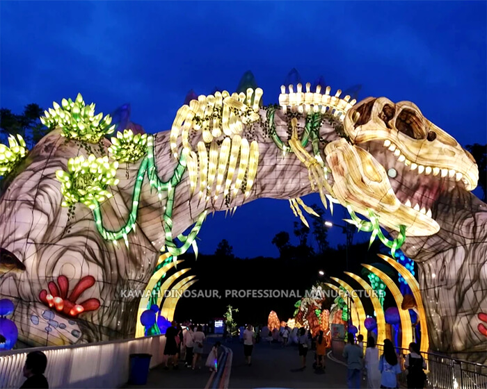 Colorful Outdoor Lanterns Festival Decorations Dinosaurs Elements Customized CL-2607