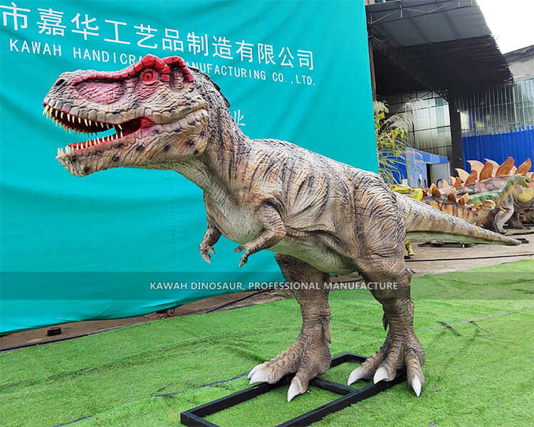 Customized 4 Meters T-Rex Fiberglass Dinosaur Statues Factory Sale FP-2424