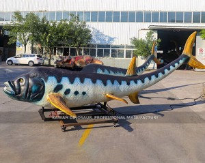 Customized Ancient Fish Realistic Xiphactinus Statue with Movements Factory Sale AM-1637
